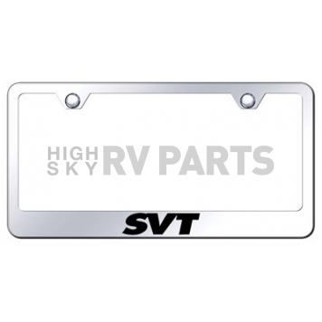 Automotive Gold License Plate Frame - Silver Stainless Steel - LFSVTEC