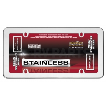 Cruiser License Plate Frame - Elegant Stainless Steel - 21110-1