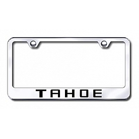 Automotive Gold License Plate Frame - Silver Stainless Steel - LFTAHEC