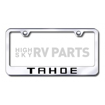 Automotive Gold License Plate Frame - Silver Stainless Steel - LFTAHEC