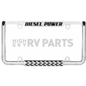 Cruiser License Plate Frame - Two Smoke Stack Die Cast Zinc - 22003