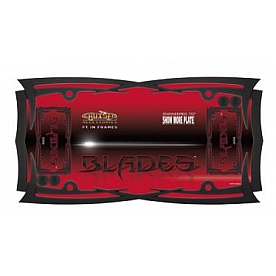 Cruiser License Plate Frame - Blade Logo Flat Black - 22004