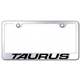 Automotive Gold License Plate Frame - Silver Stainless Steel - LFTAUEC