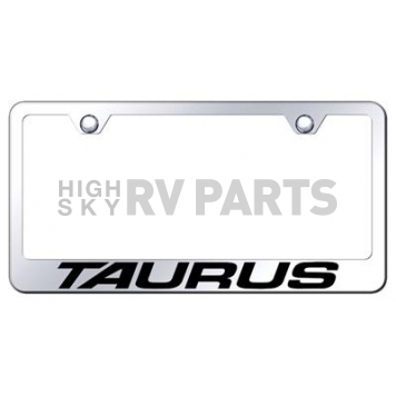 Automotive Gold License Plate Frame - Silver Stainless Steel - LFTAUEC