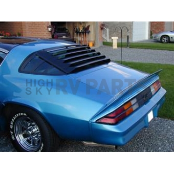 Astra/Hammond Window Louver Rear Window Aluminum Center/ ABS Side Panels Black - 10516