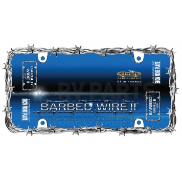 Cruiser License Plate Frame - Barbed Wire Die Cast Zinc - 22230