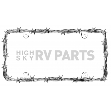 Cruiser License Plate Frame - Barbed Wire Die Cast Zinc - 22230-1