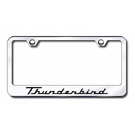Automotive Gold License Plate Frame - Silver Stainless Steel - LFTHUEC