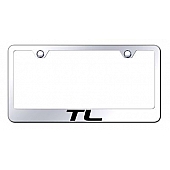 Automotive Gold License Plate Frame - Silver Stainless Steel - LFTLEC