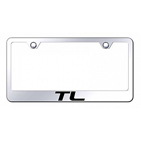 Automotive Gold License Plate Frame - Silver Stainless Steel - LFTLEC