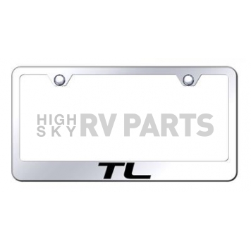Automotive Gold License Plate Frame - Silver Stainless Steel - LFTLEC