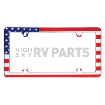 Cruiser License Plate Frame - USA Flag Die Cast Zinc - 23003-1