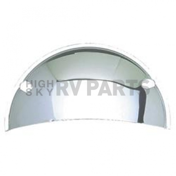 Trans Dapt Headlight Cover - Steel Silver 5-3/4 Inch Round Half Shields Set Of 2 - 9511