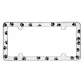 Cruiser License Plate Frame - Paws Die Cast Zinc - 23033