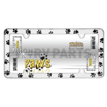 Cruiser License Plate Frame - Paws Die Cast Zinc - 23033-1