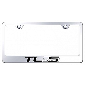 Automotive Gold License Plate Frame - Silver Stainless Steel - LFTLSEC