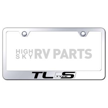 Automotive Gold License Plate Frame - Silver Stainless Steel - LFTLSEC