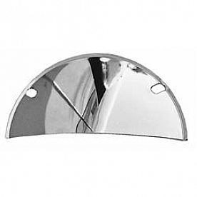 Trans Dapt Headlight Cover - Steel Silver 7-1/2 Inch Round Half Shields Set Of 2 - 9512
