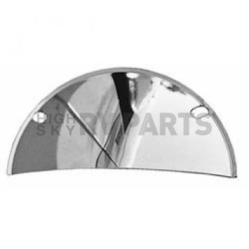 Trans Dapt Headlight Cover - Steel Silver 7-1/2 Inch Round Half Shields Set Of 2 - 9512