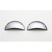 Mr. Gasket Headlight Cover - Steel Silver 5-3/4 Inch Round Half Shield Set Of 2 - 9650