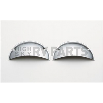 Mr. Gasket Headlight Cover - Steel Silver 5-3/4 Inch Round Half Shield Set Of 2 - 9650
