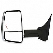 Velvac Exterior Mirror Remote Flat Glass/ Manual Convex Glass Rectangular Silver - 718441