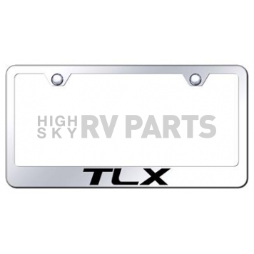 Automotive Gold License Plate Frame - Silver Stainless Steel - LFTLXEC