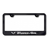 Automotive Gold License Plate Frame - Black Stainless Steel - LFTRAEB