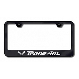 Automotive Gold License Plate Frame - Black Stainless Steel - LFTRAEB