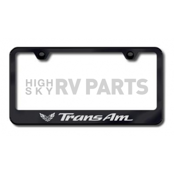 Automotive Gold License Plate Frame - Black Stainless Steel - LFTRAEB