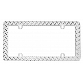 Cruiser License Plate Frame - Diamond Plate Die Cast Zinc - 30830