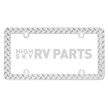Cruiser License Plate Frame - Diamond Plate Die Cast Zinc - 30830