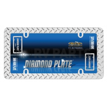 Cruiser License Plate Frame - Diamond Plate Die Cast Zinc - 30830-1
