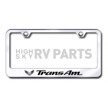 Automotive Gold License Plate Frame - Silver Stainless Steel - LFTRAEC