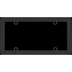 Cruiser License Plate Frame - Diamond Plate Die Cast Zinc - 30850