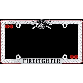 Cruiser License Plate Frame - Firefighter Chrome Plated - 30936