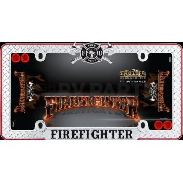 Cruiser License Plate Frame - Firefighter Chrome Plated - 30936-1