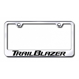 Automotive Gold License Plate Frame - Silver Stainless Steel - LFTRLEC