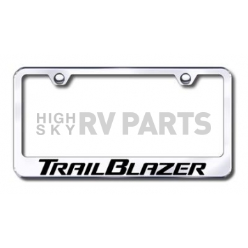 Automotive Gold License Plate Frame - Silver Stainless Steel - LFTRLEC
