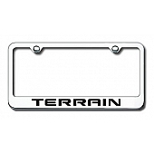 Automotive Gold License Plate Frame - Silver Stainless Steel - LFTRNEC