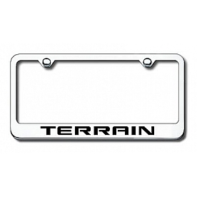 Automotive Gold License Plate Frame - Silver Stainless Steel - LFTRNEC