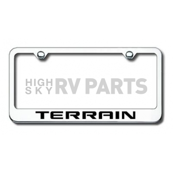 Automotive Gold License Plate Frame - Silver Stainless Steel - LFTRNEC