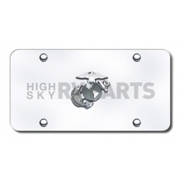 Automotive Gold License Plate - U.S. Marine Corps New Logo Stainless Steel - USMC2CC
