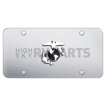 Automotive Gold License Plate - U.S. Marine Corps 2 Stainless Steel - USMC2CS