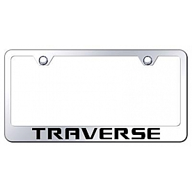 Automotive Gold License Plate Frame - Silver Stainless Steel - LFTRVEC