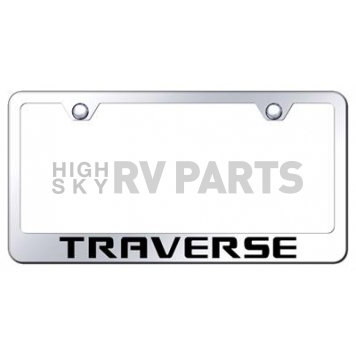 Automotive Gold License Plate Frame - Silver Stainless Steel - LFTRVEC