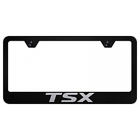 Automotive Gold License Plate Frame - Black Stainless Steel - LFTSXEB