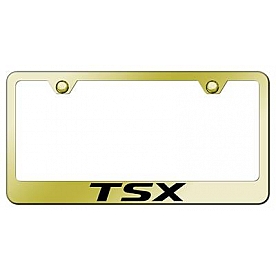Automotive Gold License Plate Frame - Gold Stainless Steel - LFTSXEG