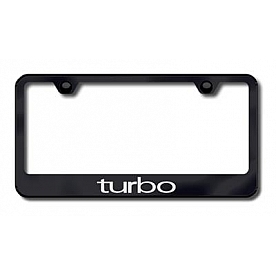 Automotive Gold License Plate Frame - Black Stainless Steel - LFTUREB