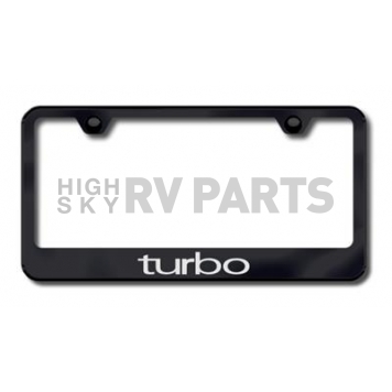 Automotive Gold License Plate Frame - Black Stainless Steel - LFTUREB